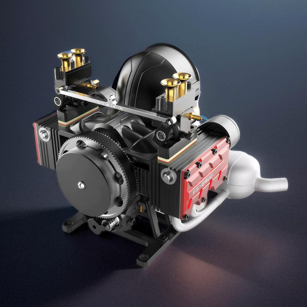 Puzzloria™ | DIY 4 Cylinder Four-Stroke 14cc Nitro H4 Engine Model Kit FS-B400 - Puzzloria