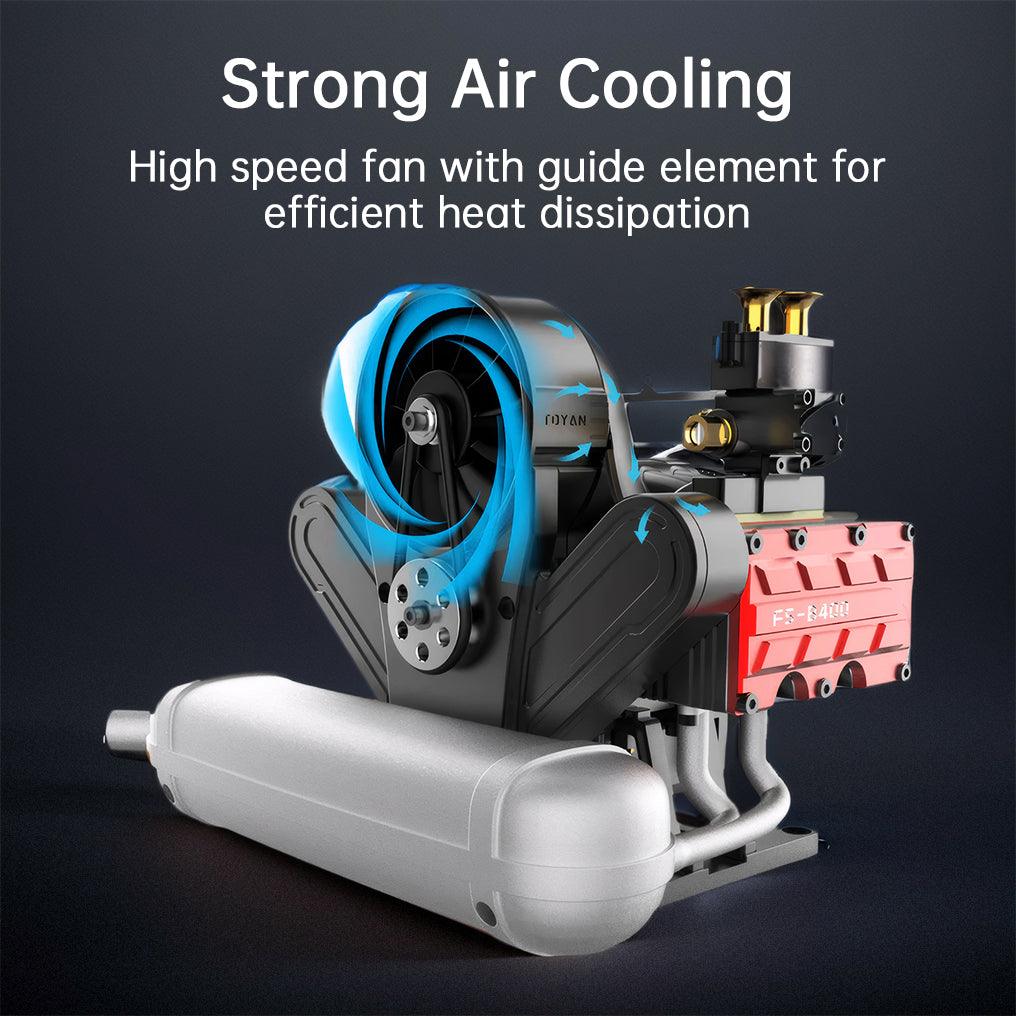 Puzzloria™ | DIY 4 Cylinder Four-Stroke 14cc Nitro H4 Engine Model Kit FS-B400 - Puzzloria