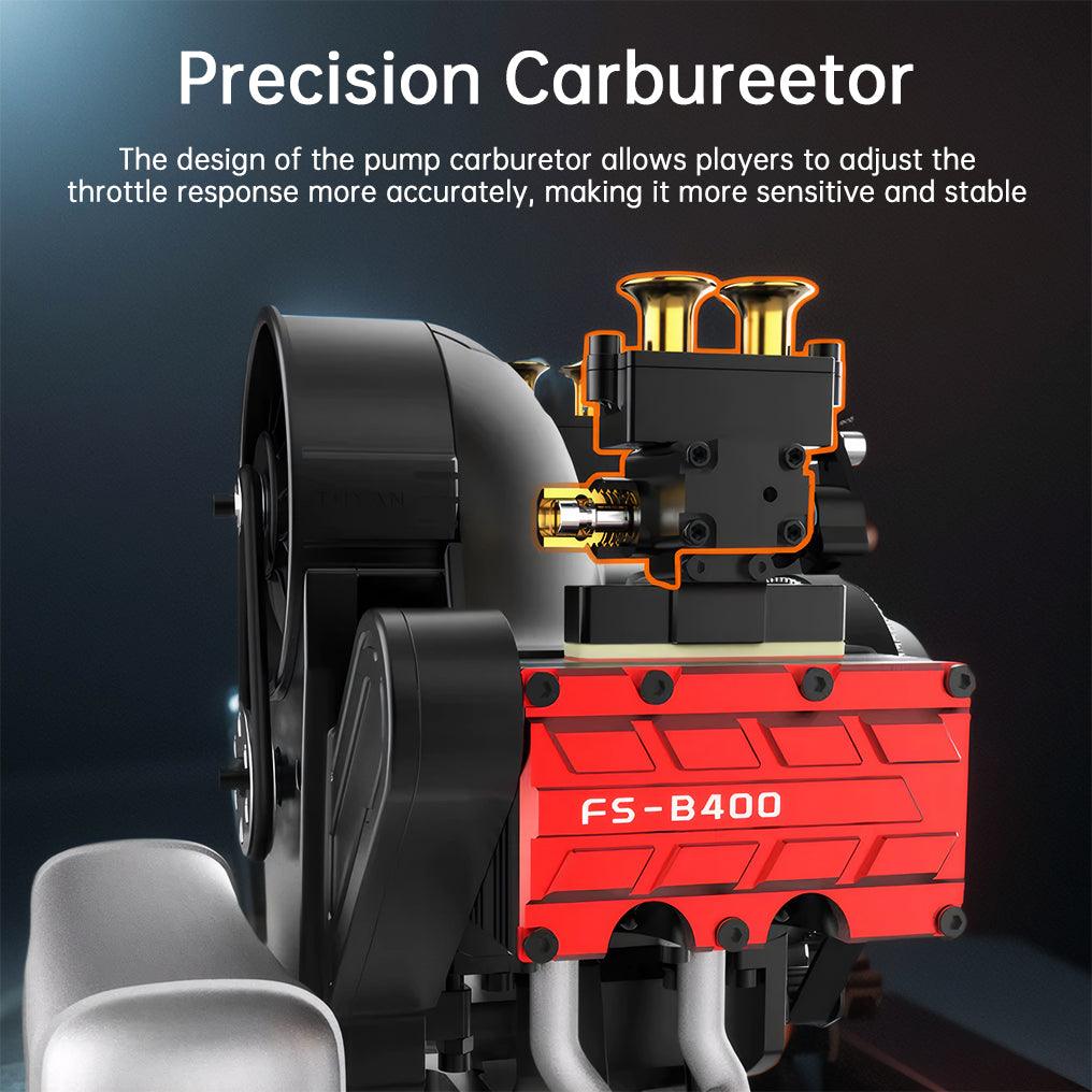 Puzzloria™ | DIY 4 Cylinder Four-Stroke 14cc Nitro H4 Engine Model Kit FS-B400 - Puzzloria