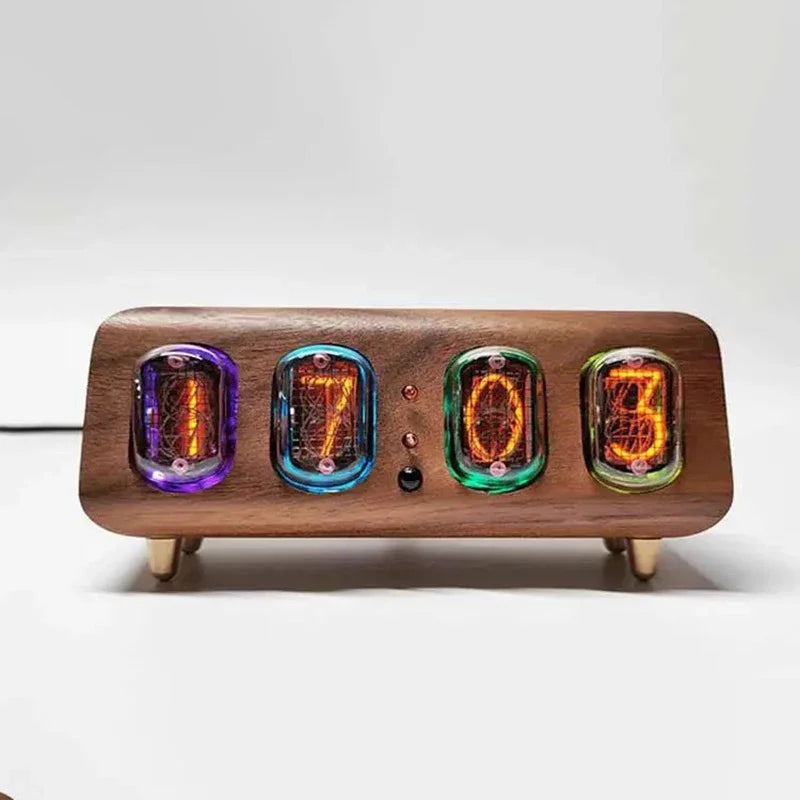 Former Soviet Union IN12 glow digital tube clock simple Bluetooth control glow light table clock alarm clock real glow