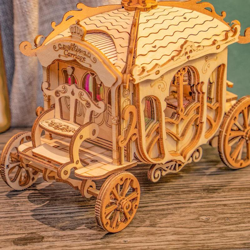 Puzzloria™ | Royal Carriage - Vintage 3D Wooden Model Kit - Puzzloria