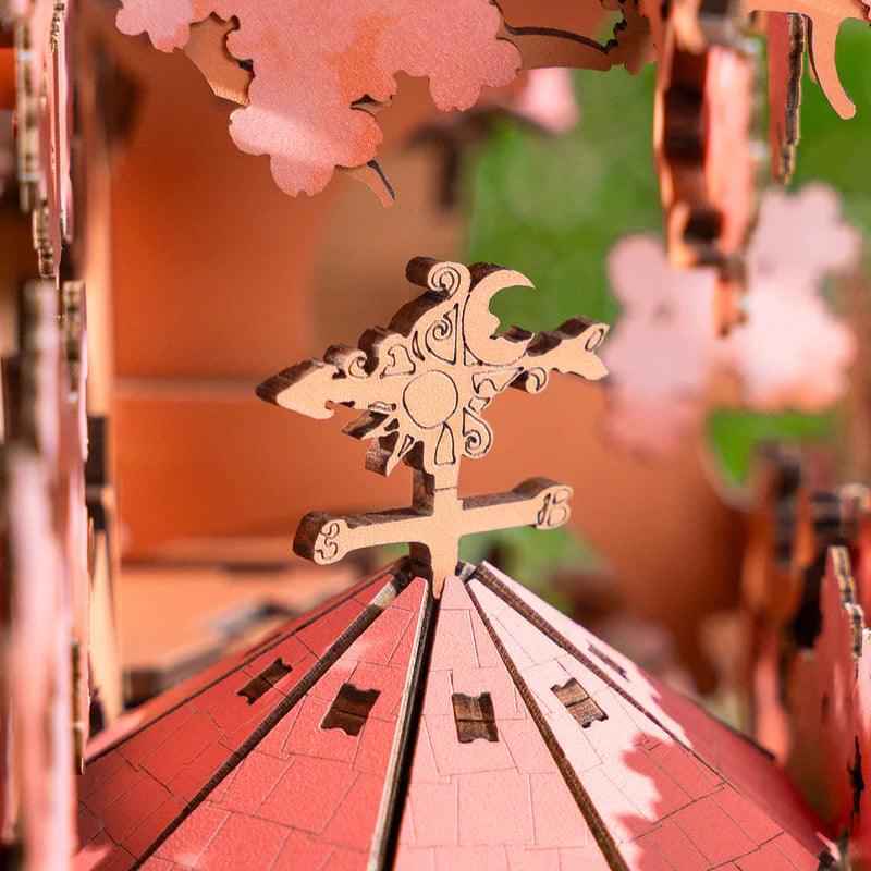 laser cut tree house puzzle kit 12 inch tall display model for desk decor and christmas gift for puzzle lovers