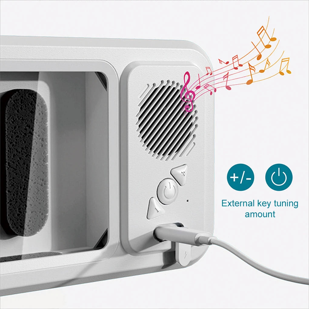 shower phone holder usb-c rechargeable bluetooth speaker bathroom wall mount waterproof case volume control external buttons