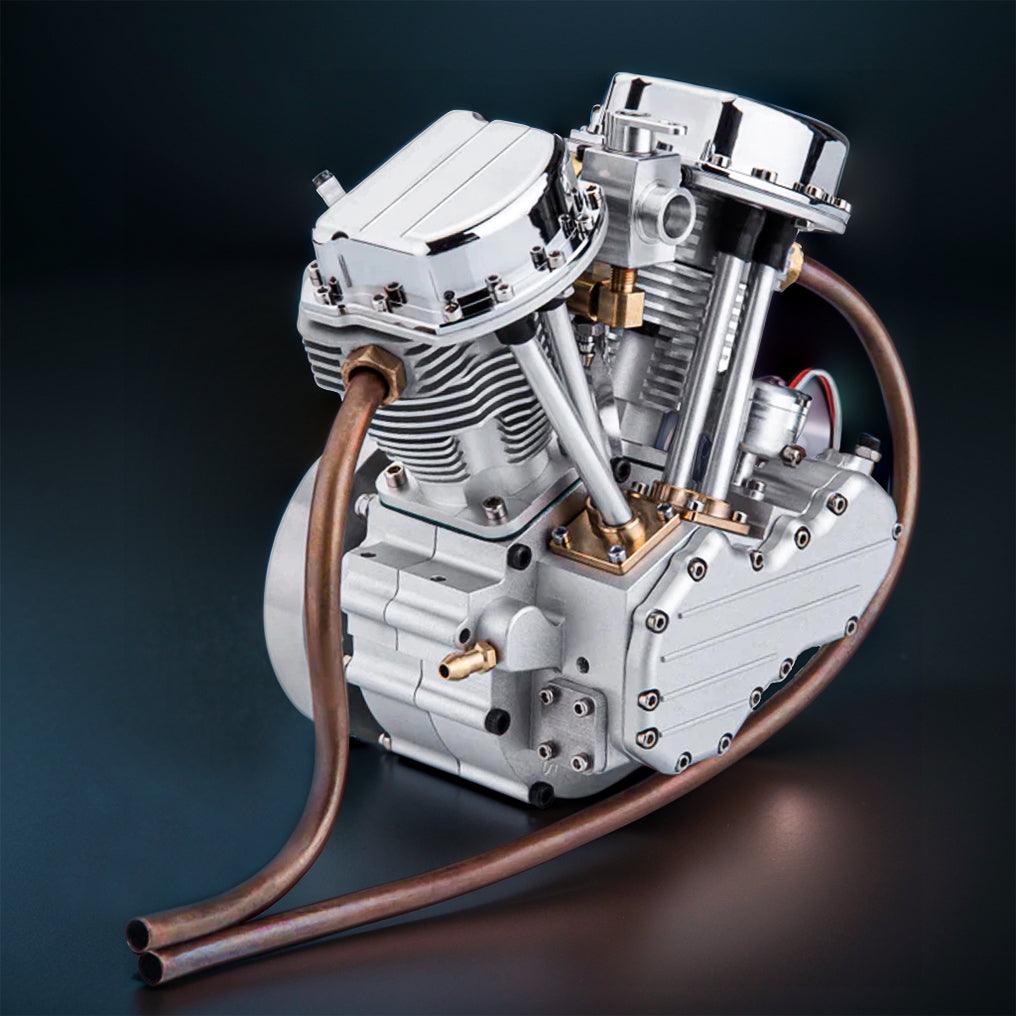 Puzzloria™ | DIY Motorcycle V2 9cc Air-Cooled Gasoline V-Twin Dual Cylinder 4-Stroke Engine FG-VT9 - Puzzloria