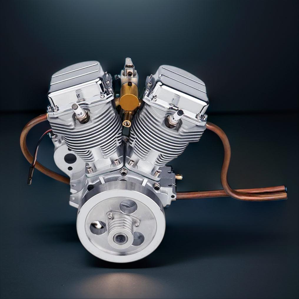 Puzzloria™ | DIY Motorcycle V2 9cc Air-Cooled Gasoline V-Twin Dual Cylinder 4-Stroke Engine FG-VT9 - Puzzloria