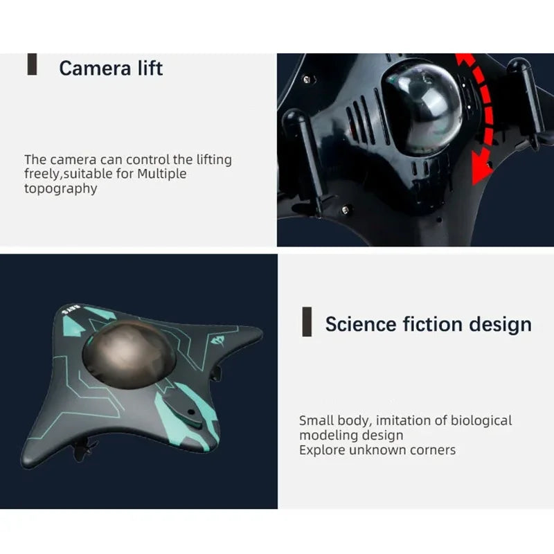 camera lift function close-up underwater drone RC spy boat dome adjustable angle multi-topography filming kids toy