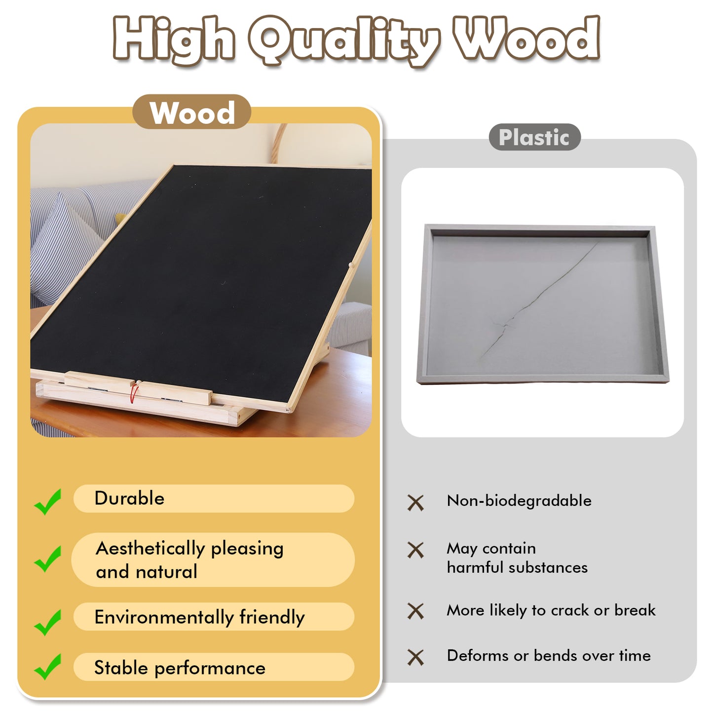 durable natural wood puzzle board built to last unlike plastic jigsaw boards that crack bend and deform over time