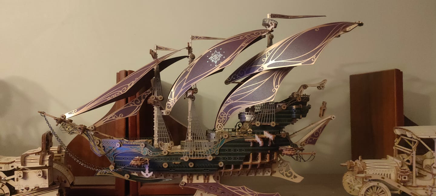 Puzzloria™ | Secrets of the Aether 3D Steampunk Pirate Ship Wooden Assembly Kit Customer Review