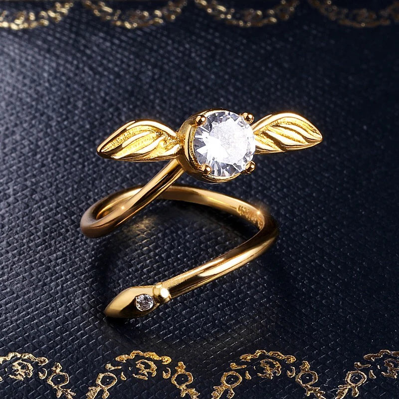 Puzzloria | Golden Snitch Ring Box Harry Potter snake ring