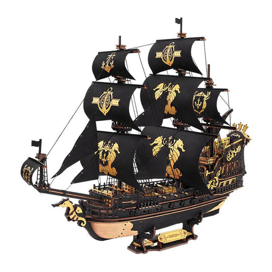Royal Galleon Warship 3D wooden ship puzzle main display image, best wooden ship model kits 2026