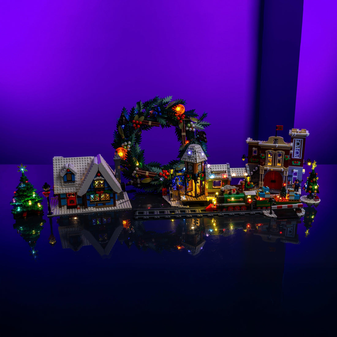 Christmas LEGO light kit starter pack bundle with multiple LED kits for christmas themed builds