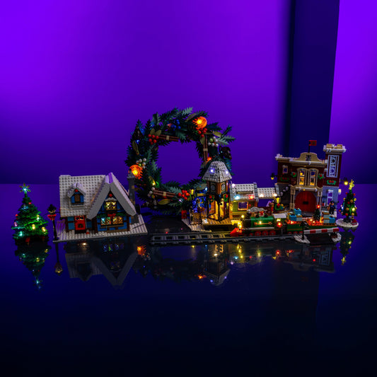 Christmas LEGO light kit starter pack bundle with multiple LED kits for christmas themed builds
