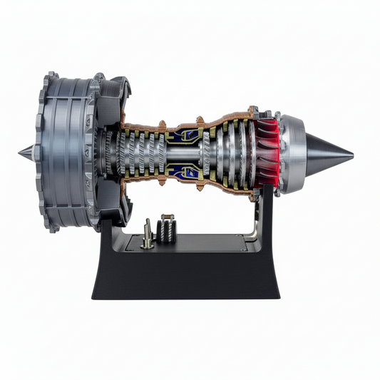 JetEngine Humidifier Fan with aviation-inspired turbofan design on a desk