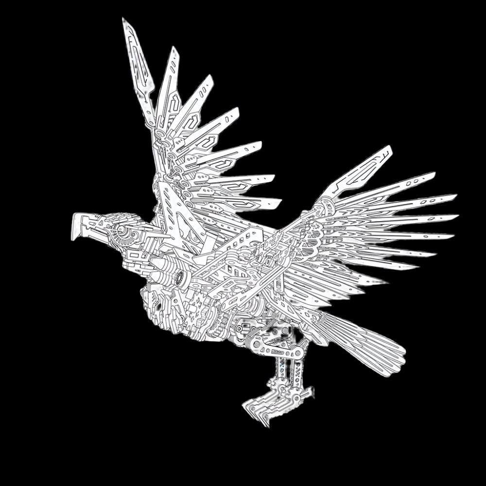 Puzzloria | Majestic 3D Metal Mechanical Eagle Model Kit