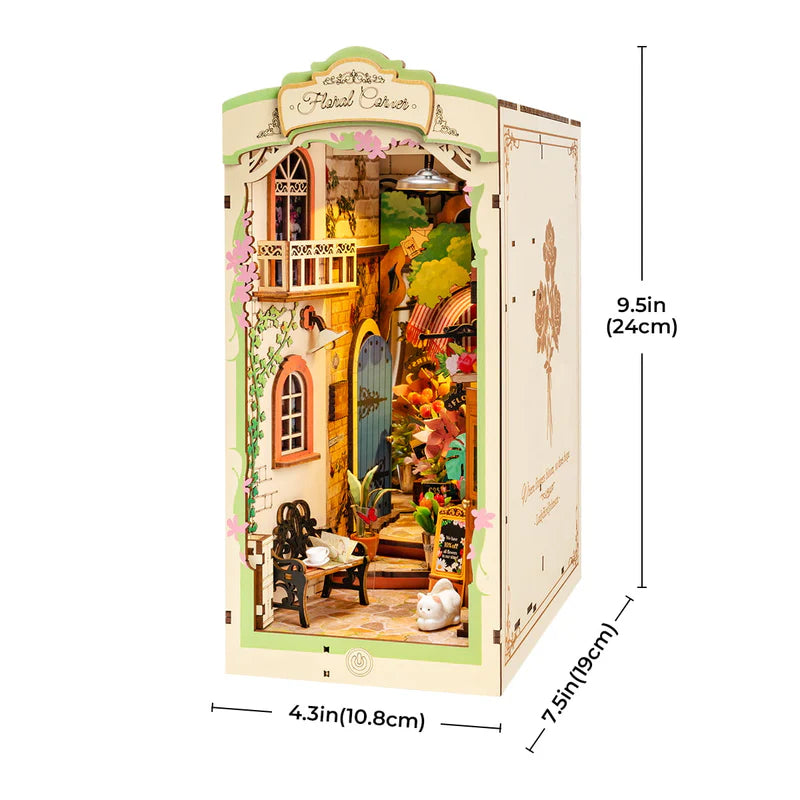 Puzzloria™ | Floral Corner Miniature - Enchanting Book Nook Insert