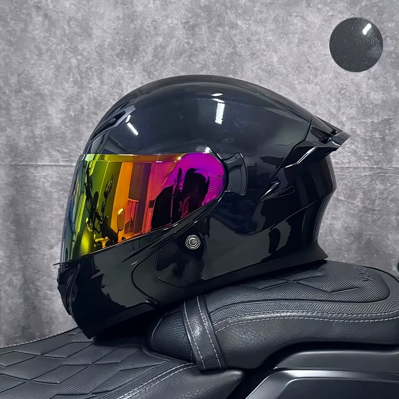 Flip-Up Motorcycle Helmet with Dual Sun Visor - Professional Protective Gear for Men & Women (DOT Approved)