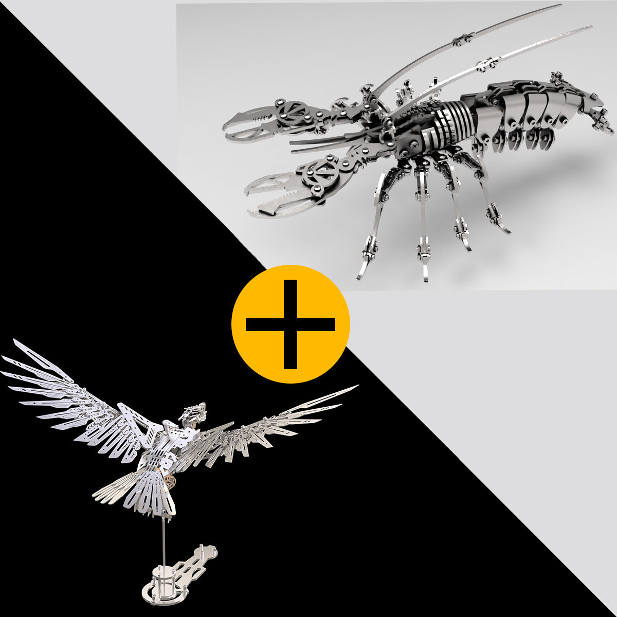 Puzzloria | Majestic 3D Metal Mechanical Eagle Model Kit