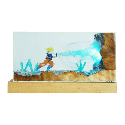Dragon Ball Z Kakarot premium resin RGB night light desktop decoration with wooden base