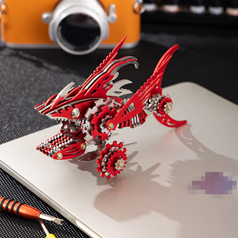 3D Metal Saw Shark DIY Mechanical Model Kit - Puzzloria