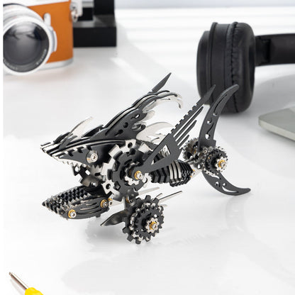 3D Metal Saw Shark DIY Mechanical Model Kit - Puzzloria