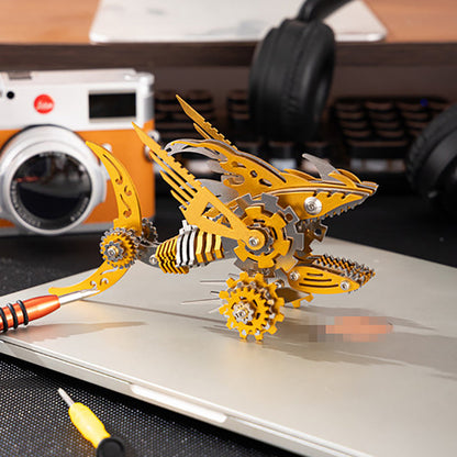 3D Metal Saw Shark DIY Mechanical Model Kit - Puzzloria