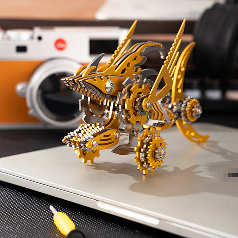 3D Metal Saw Shark DIY Mechanical Model Kit - Puzzloria