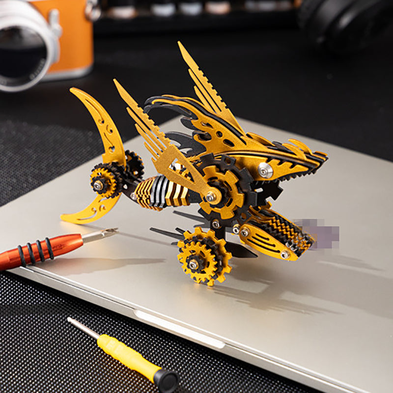 3D Metal Saw Shark DIY Mechanical Model Kit - Puzzloria