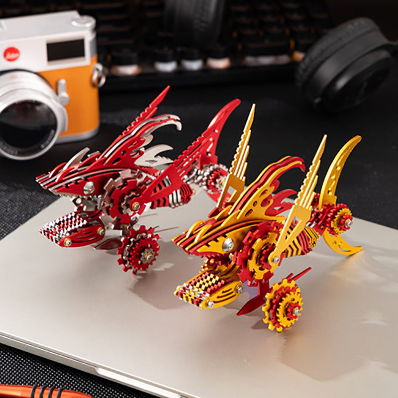 3D Metal Saw Shark DIY Mechanical Model Kit - Puzzloria