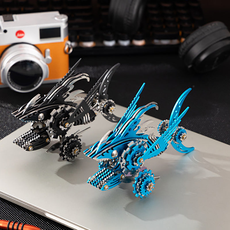 3D Metal Saw Shark DIY Mechanical Model Kit - Puzzloria