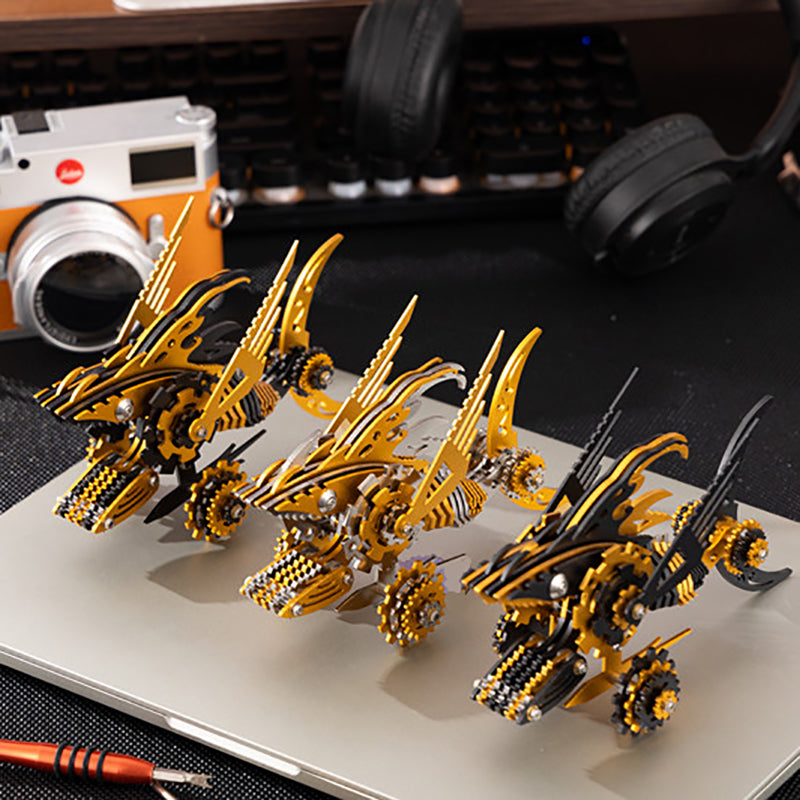 3D Metal Saw Shark DIY Mechanical Model Kit - Puzzloria