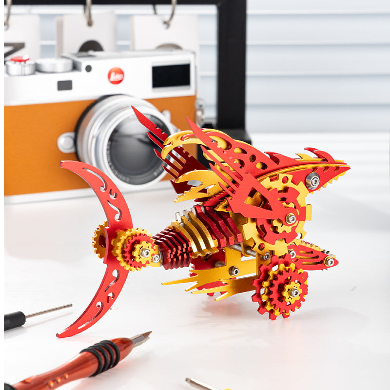 3D Metal Saw Shark DIY Mechanical Model Kit - Puzzloria