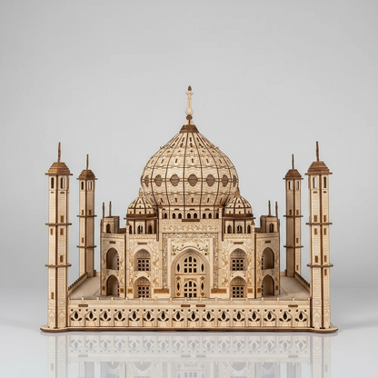 Taj Mahal 3D wooden puzzle with LED lights premium basswood architectural model