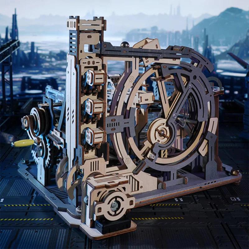 Puzzloria™ | Cosmic Marble Labyrinth - 3D Wooden Mechanical Model Kit - Puzzloria