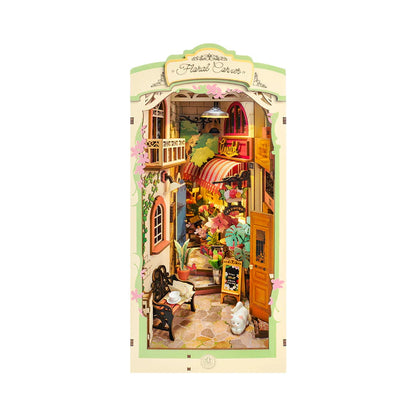 Puzzloria™ | Floral Corner Miniature - Enchanting Book Nook Insert