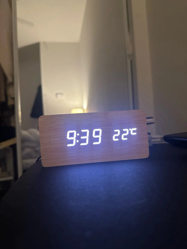 Puzzloria™ | NatureSense Wooden LED Alarm Clock Customer Review