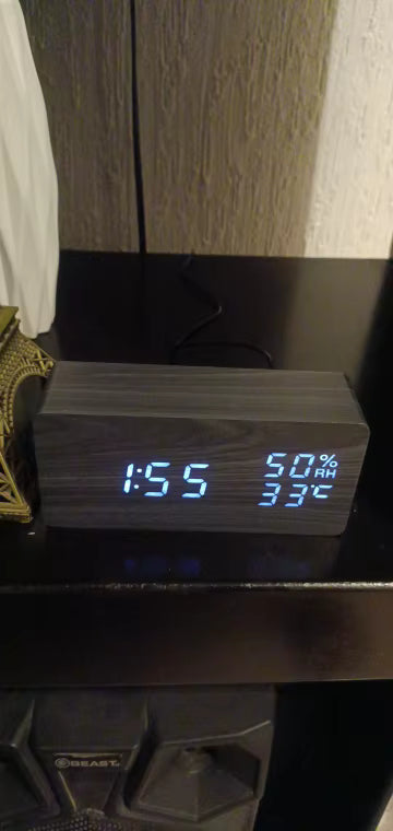 Puzzloria™ | NatureSense Wooden LED Alarm Clock Customer Review