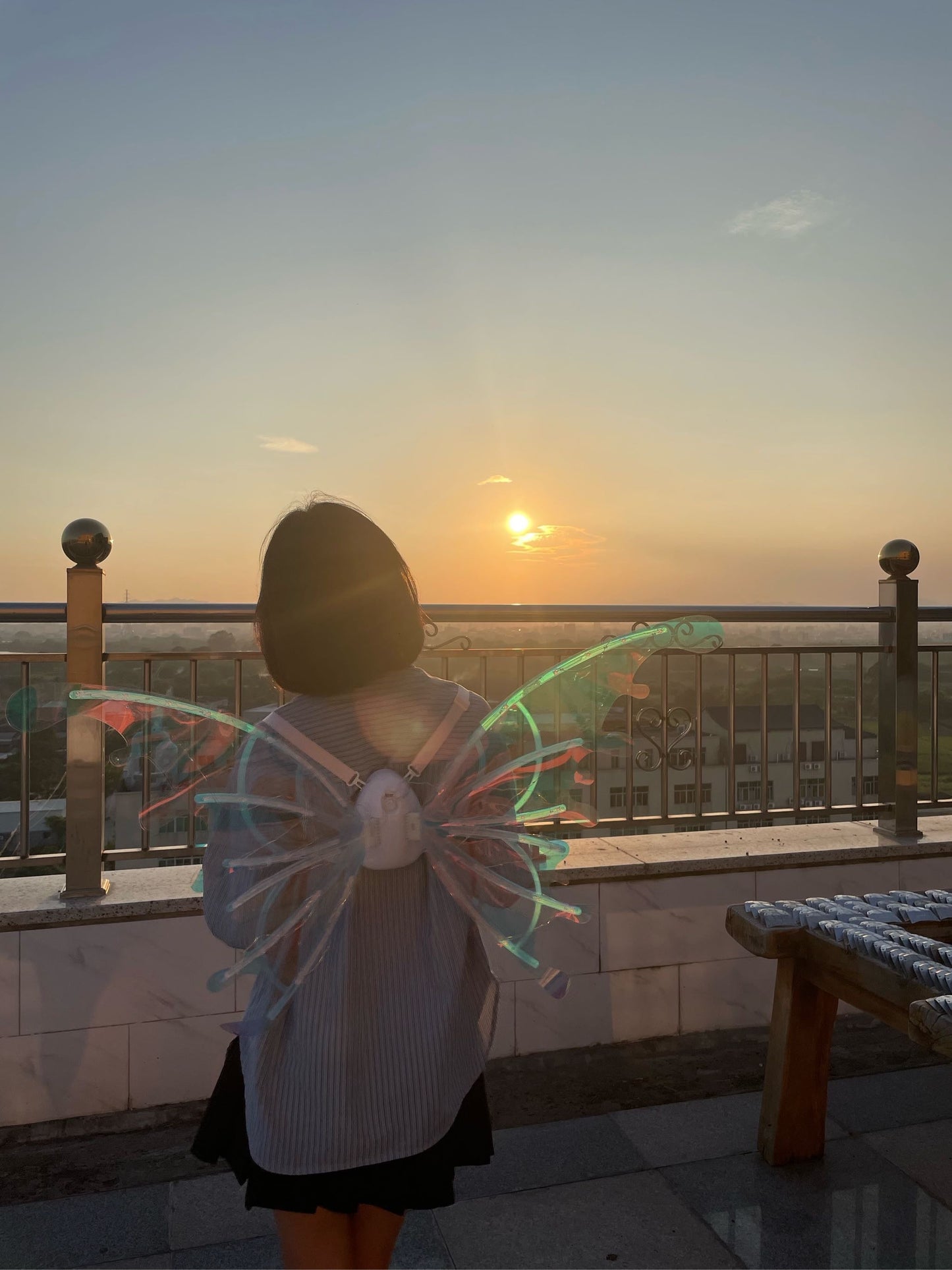 Chrismas Gift Butterfly Wings Fairy Angel Elf LED Glowing Luminous with Music Glowing Cosplay Prop