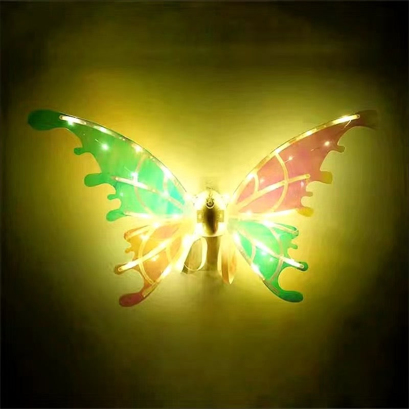Chrismas Gift Butterfly Wings Fairy Angel Elf LED Glowing Luminous with Music Glowing Cosplay Prop