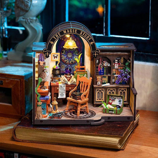 Puzzloria™ | Enchanted Wizard's Study DIY Miniature Kit - Puzzloria
