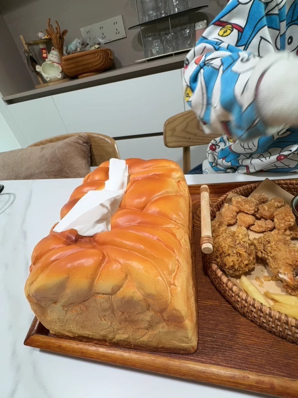 Toasted Bread Tissue Box - Fun Furniture Storage Decoration for Living Room Kitchen Bedroom - Cute Gift Customer Review