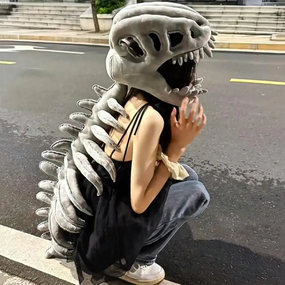 Dinosaur Skeleton Costume Set Dress up Clothing Plush Toys Party Cosplay Toy Kid Adult Dress-Up Creative Funy Gift