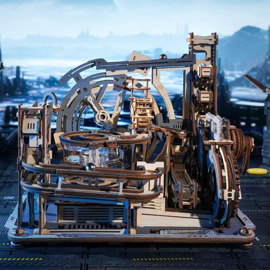 Puzzloria™ | Cosmic Marble Labyrinth - 3D Wooden Mechanical Model Kit - Puzzloria