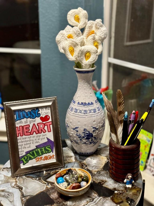 Puzzloria™ | Creative 3D Puzzle Flower Vase - White Customer Review