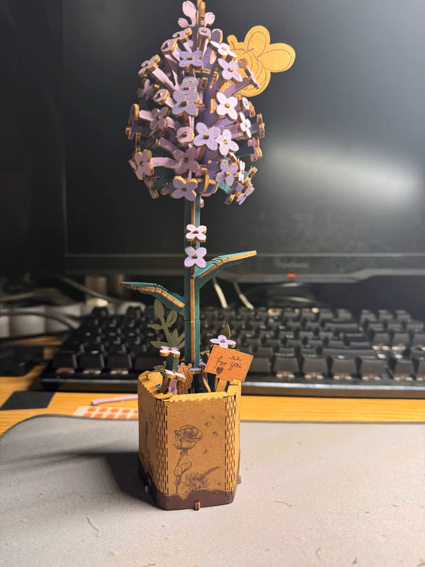 Puzzloria™ | Eternal Bloom 3D Wooden Puzzle Bouquet - Lilac Customer Review