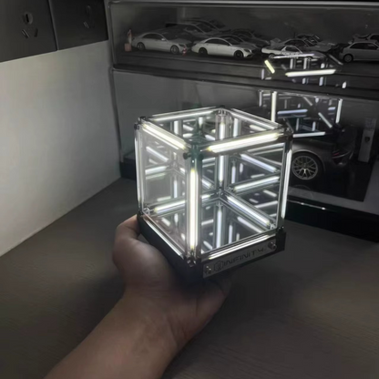 Infinity Mirror Cube LED Light 3D Acrylic Desktop Lamp Color Changing Ambient Decor