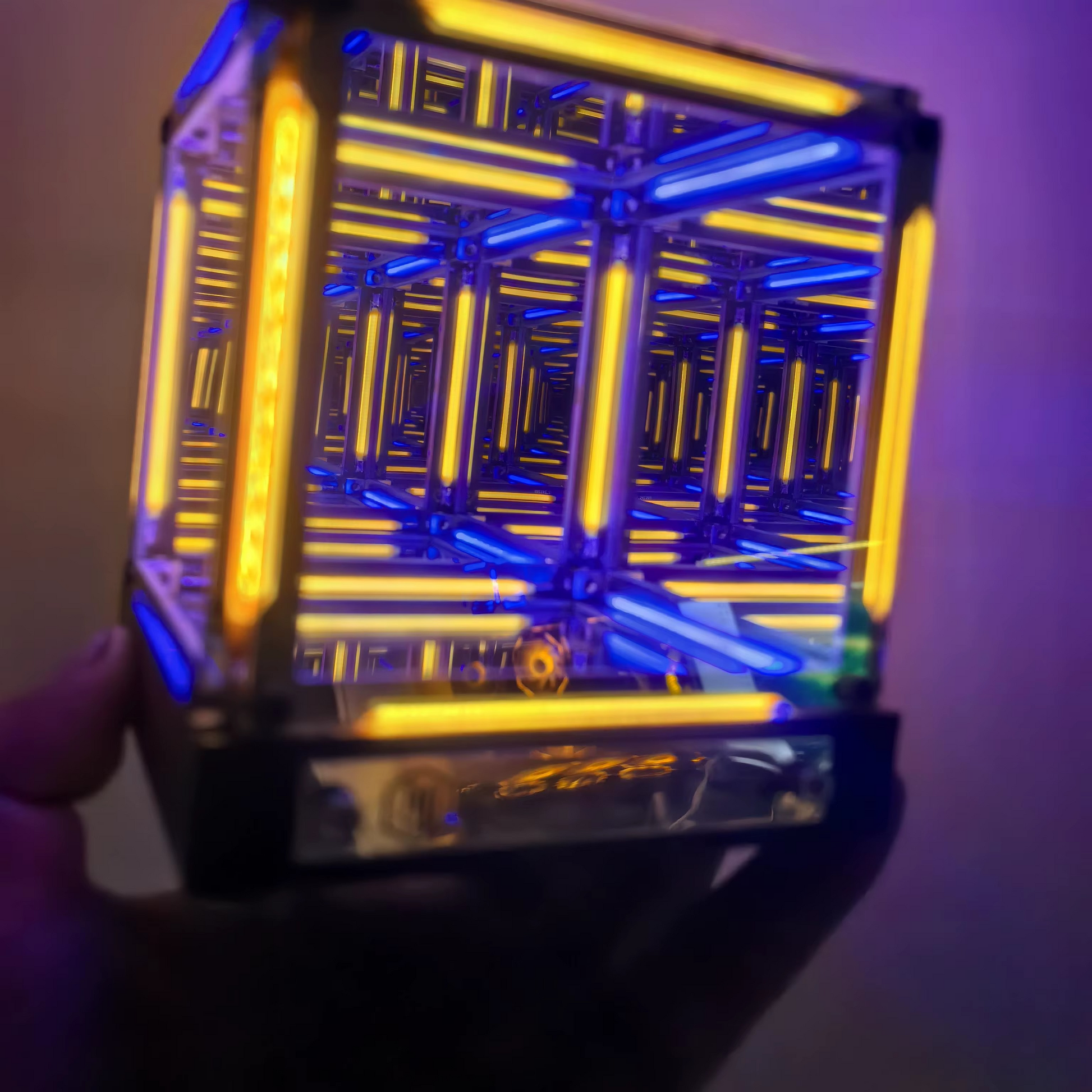Infinity Mirror Cube LED Light 3D Acrylic Desktop Lamp Color Changing Ambient Decor