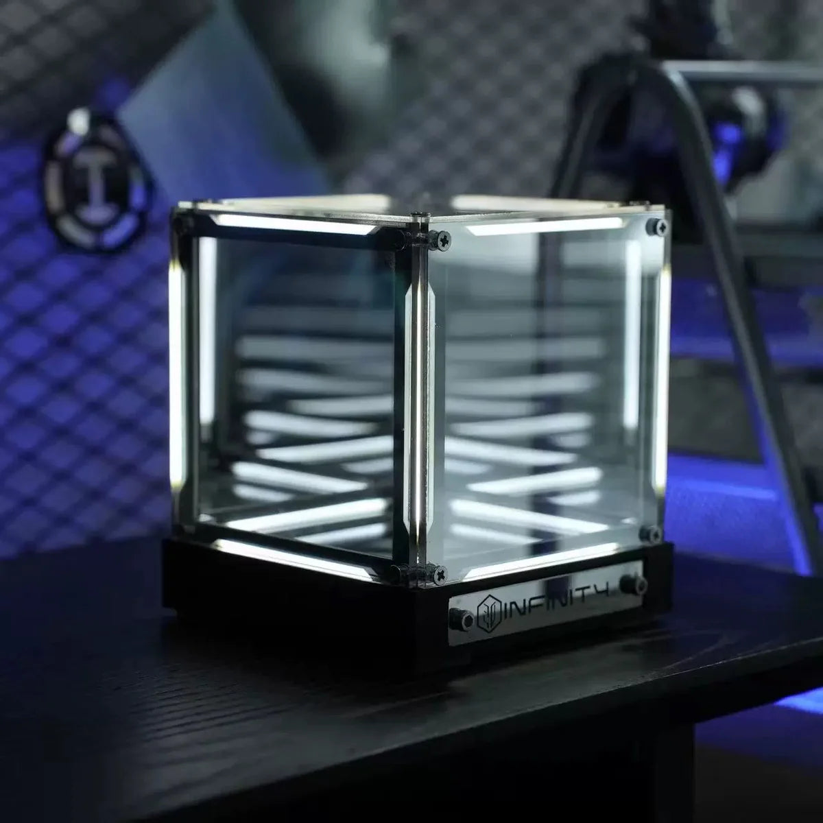 Infinity Mirror Cube LED Light 3D Acrylic Desktop Lamp Color Changing Ambient Decor