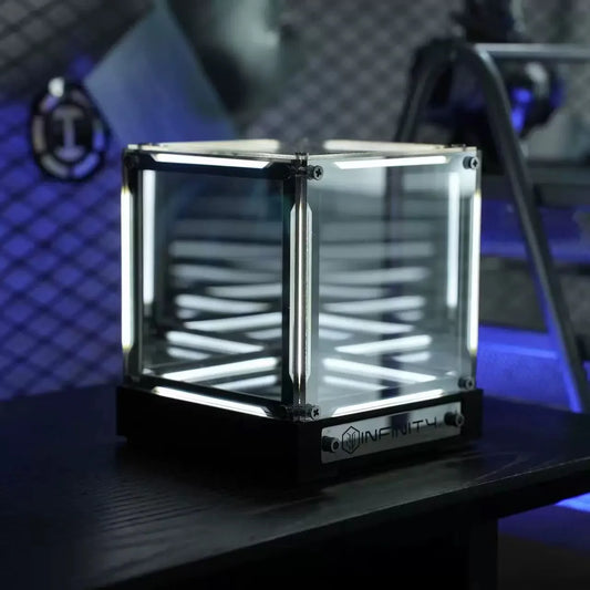 Infinity Mirror Cube LED Light 3D Acrylic Desktop Lamp Color Changing Ambient Decor