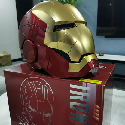 Puzzloria | Ultimate Iron Man Cosplay Mark V Helmet - Jarvis Voice Control Metal Mask MK5