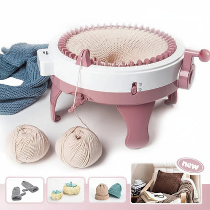 hand crank knitting machine circular loom DIY craft kit for hats scarves socks beginner knitting loom Advanced - 48 Needle Basic